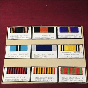 Lot Of 9 Military Ribbon Bar Samples