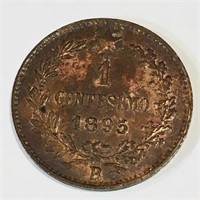 1895 Italy 1 Cent Coin