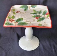 Christmas Pedestal Cake Plate