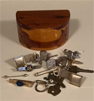 Cedar dresser box with contents
