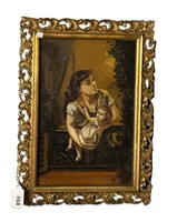 1897 Victorian Lady & Child Allegorical Painting