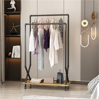 ORSENIGO Double Rods Clothing Rack for Hanging Clo