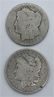 (2) 1900-O Morgan Dollars (New Orleans)