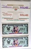 (10) Disney Dollars 1988 $5 Goofy Consecutive #s