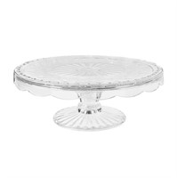C8092  Pioneer Woman Round Glass Cake Stand 10.25