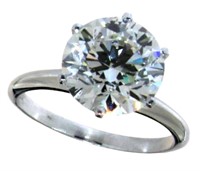 14kt Gold 4.03 ct VVS Lab Diamond Solitaire Ring