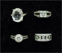 4 Sterling Bridal Rings