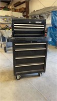 Black Tool Box On Casters W/ Misc Tools