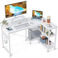 ODK 40 Inch Small L Shaped Computer Desk with Rev