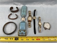 Vintage Watches, Silver Bracelet, Copper Cuffs
