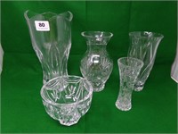 Waterford, Rogaska, Lennox & More Crystal Vases