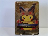 Pokemon Card Rare Gold Pikachu Mega Lucario