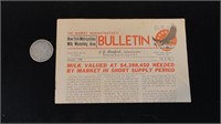 1946 New York Metropolitan Milk Marketing Bulletin