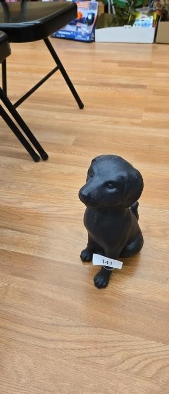 Black dog statue