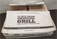 New 22" Square Charcoal Grill. Box is Rough