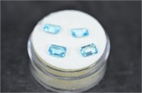 2.50 Ct. Radiant Cut Blue Topaz Gemstones
