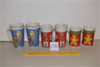 Lot of 6 Christmas Themed Mugs 2 Marked Royal