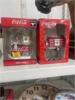 PAIR OF COKE MINI CLOCKS