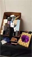 Group of miscellaneous jewelry boxes and bags
