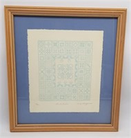 Signed Embossed Paper Art By Mary Rutherford Count