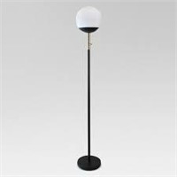 Globe Head Floor LED Lamp Black