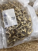 Gold plated lobster clasp. 12 mm. 360 pieces