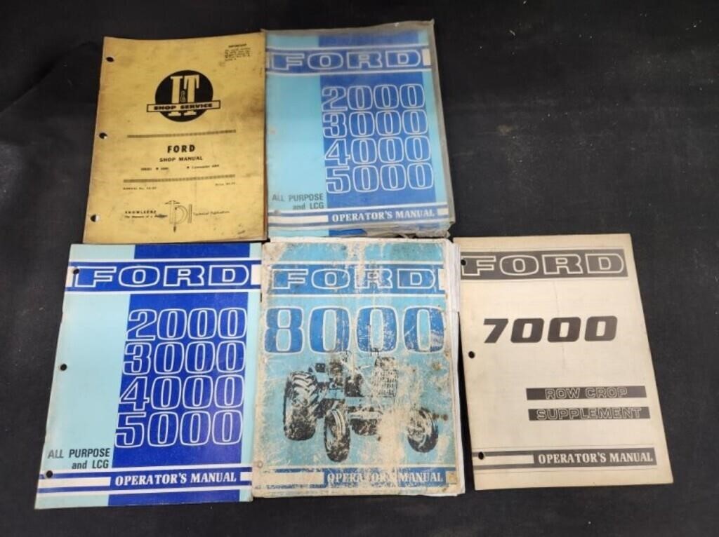 Lot of Ford Tractor & Shop Manuals