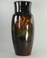 OWENS UTOPIAN ART POTTERY VASE W/ YELLOW FLOWERS