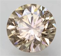 Certified 1.02ct Round Brilliant Brown VS1 Diamond