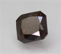 Certified 3.40ct Radiant Dark Brown Diamond