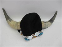 Beaded Ceremonial Hat w Horns