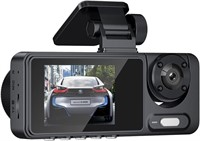 SIUKE 3 Cameras Dash Cam Multi-Language Clear Car