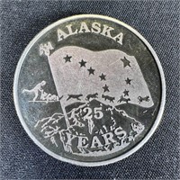1 oz Fine Silver Round - Alaska