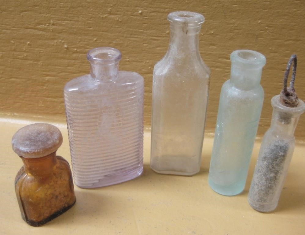 Five Assorted Vintage / Antique Bottles