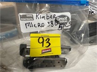 KIMBER MICRO 380, 5PCS MAGS