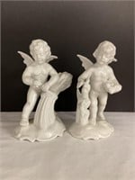 Hand Made German Porcelain Angel Figurines