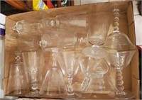 TRAY LOT CLEAR GLASSES