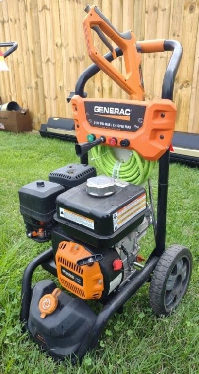 Generac Pressure Washer, 3100 Max PSI. 196cc OHV