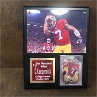 Collector plaque C. Kaepernick see pic & wrie-up