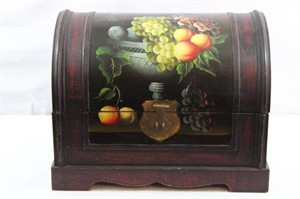 Small Painted Wooden Trunk