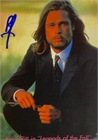 Autograph Brad Pitt Postcard