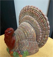 Ceramic handpainted Thanksgiving decor turkey