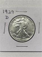 1929-D Silver Walking Liberty Half Dollar