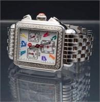 Michele Deco Diamond Chronograph Watch.