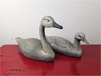 2 Decorative Ducks- One is marked EC55