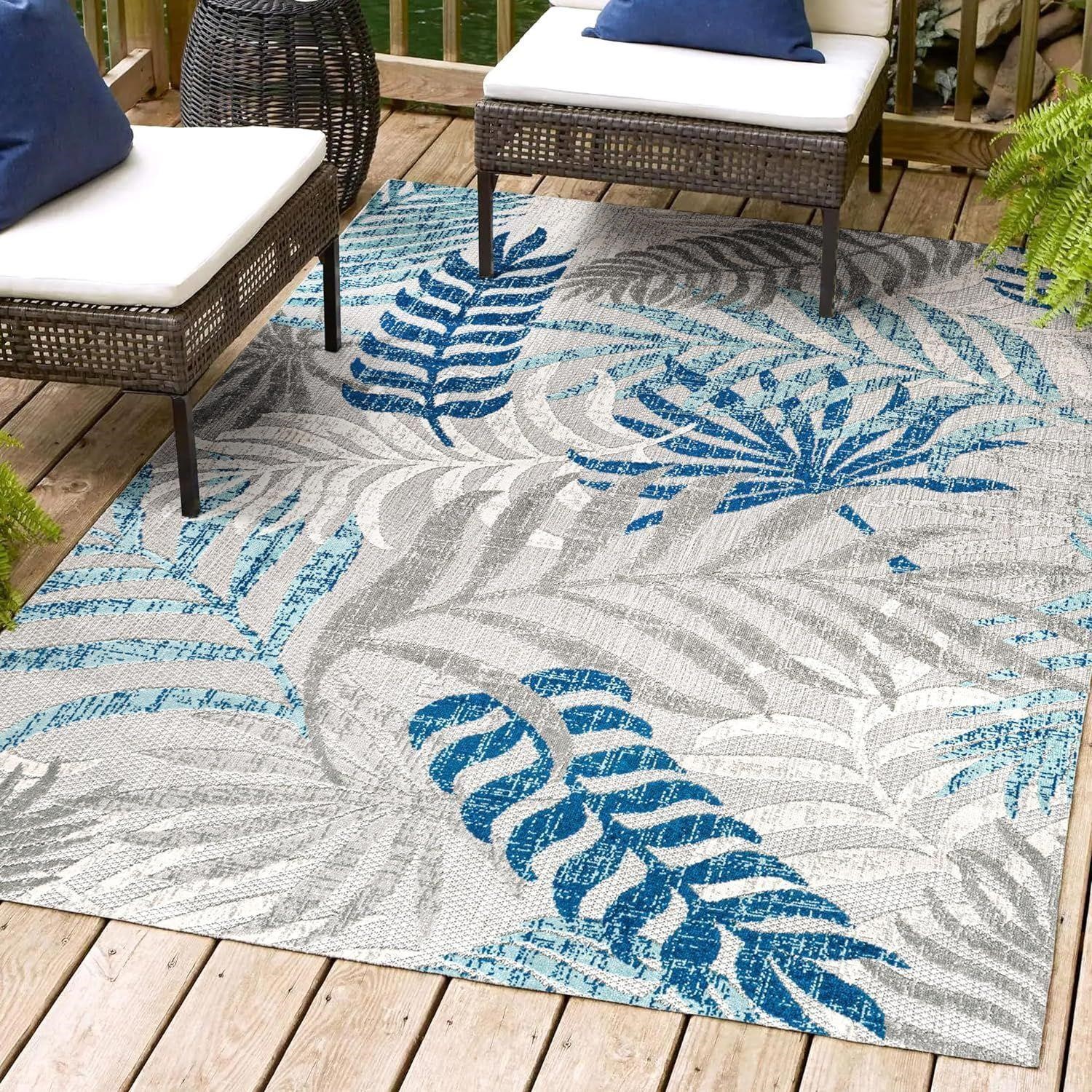 JONATHAN Y Tropics Palm Leaves Rug 8x10ft