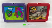 Vtg Jurassic Park&Barney&Baby Bop Plastic Box
