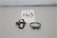 TWO SILVER RINGS