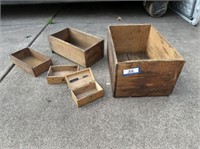 GROUP LOT: ASSORTED WOOD BOXES -