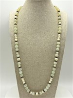 Vintage Jade & Mother-of-Pearl Bead Necklace